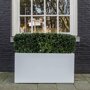 Pottery Pots Essential Jort rechthoekige plantenbak mat wit buiten